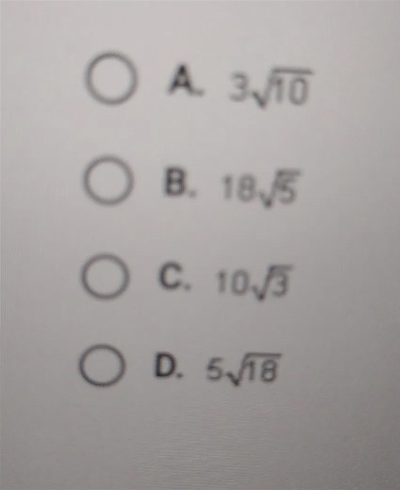 What is equivalent to this product below?√(9) * √(5) * √(2)-example-1