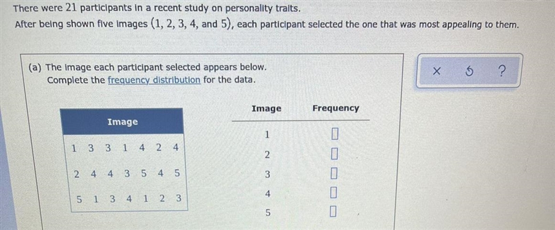 There were 21 participants in a recent study on personality traits.After being shown-example-1