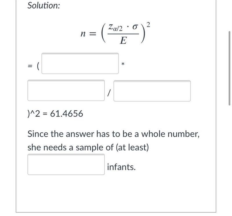 On this problem, the answer has been worked out, but you must fill in the blanks in-example-1