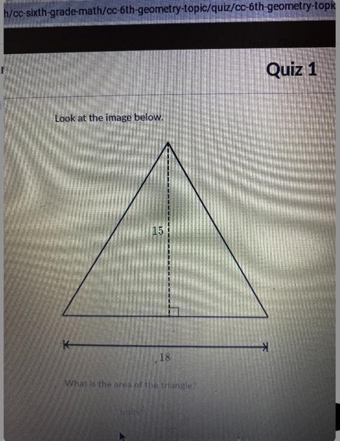 There is a pair of parallel sides in the following shape. 6 5 7 What is the area of-example-1