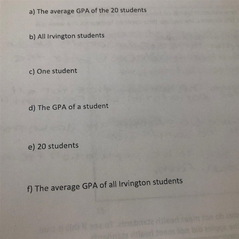 Suppose you want to find out the average GPA of all Irvington students. You go around-example-1