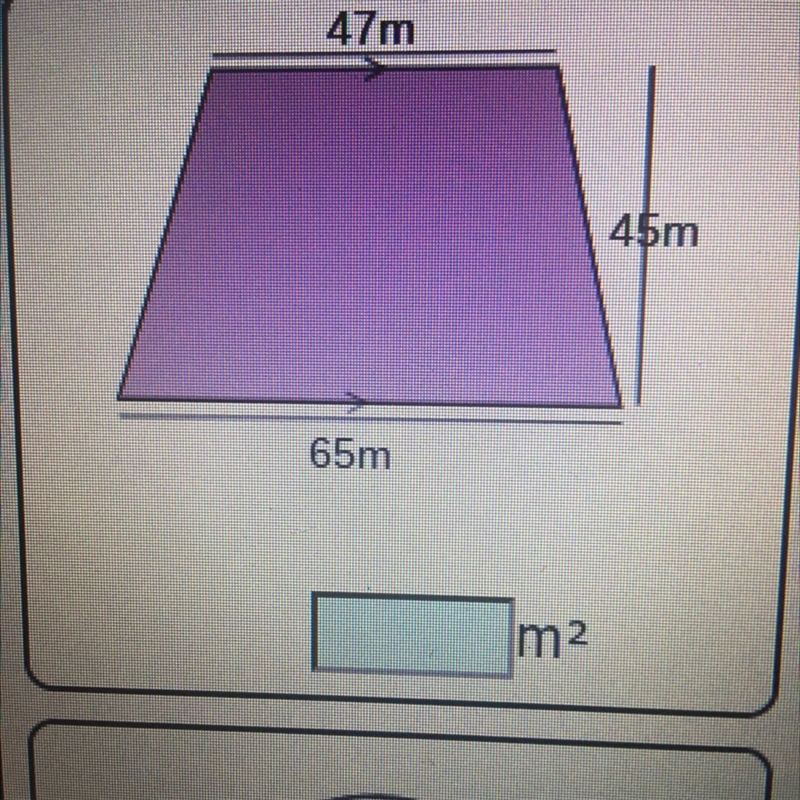 What is the area of a trapezoid? 47,45,65-example-1