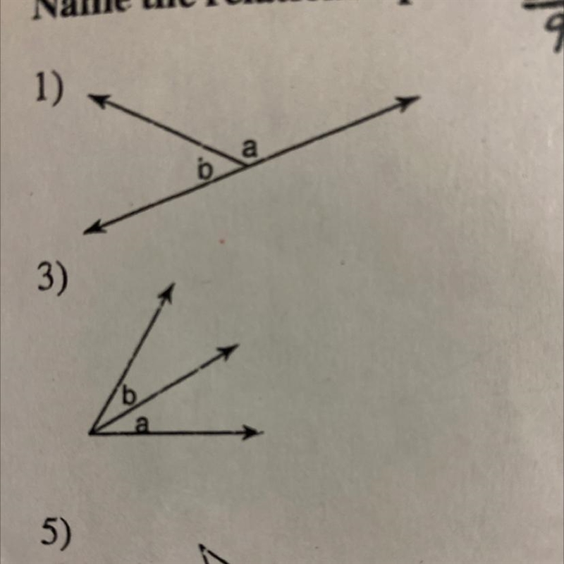 Angle pair relationships name complementary linear pair vertical adjacent or supplementary-example-1