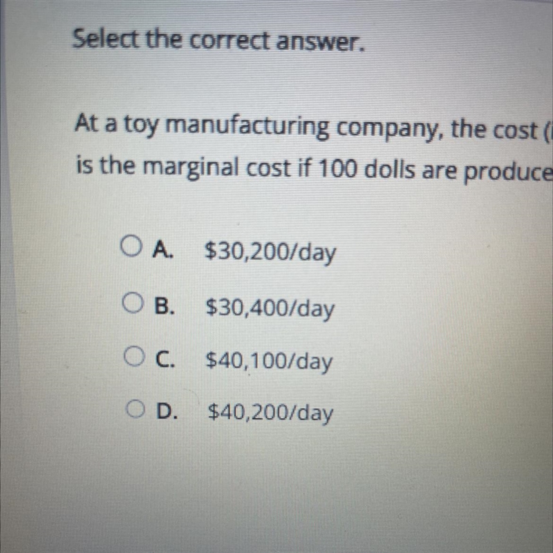 (calculus!) A toy manufacturing company the cost dollars of producing a certain number-example-1