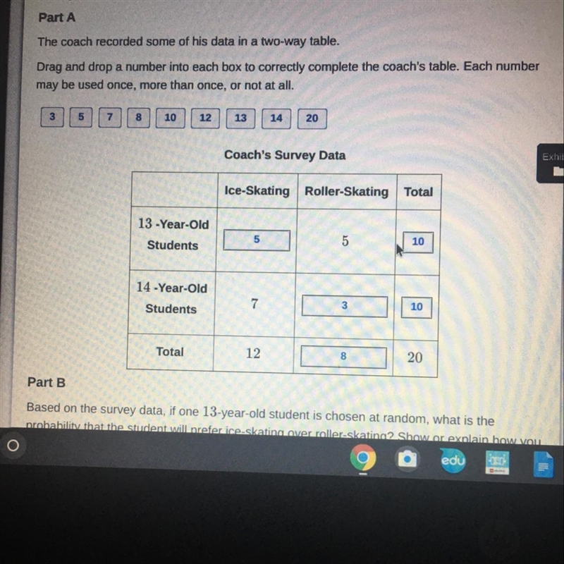 HELP!!! Based on the survey data, if one 13-year-old student is chosen at random, what-example-1