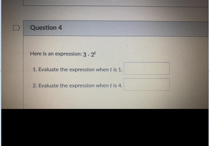 Here is an expression: 3.21. Evaluate the expression when t is 1.2. Evaluate the expression-example-1