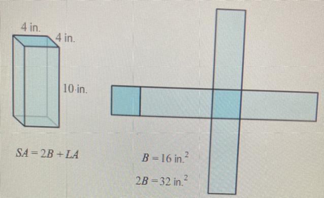 How do I figure out the total surface area of the right prism?-example-1