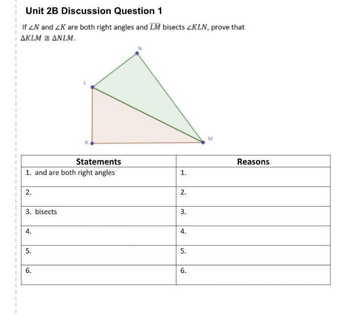 Can you please help with the 2 column proofs. It is not a test/quiz-example-1