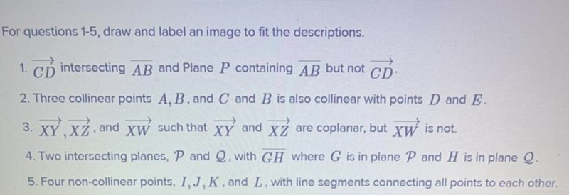 For questions 1-5, draw and label an image to fit the descriptions.-example-1