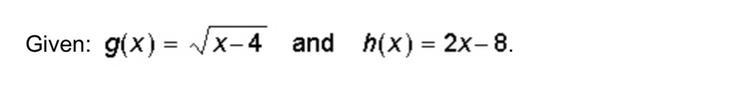 What are the restrictions on the domain of g°h? X> _____-example-1