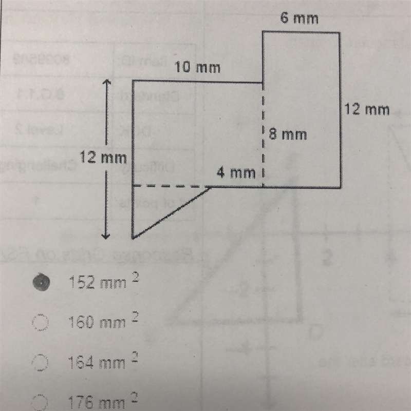 What is the area of the figure shown delow?-example-1