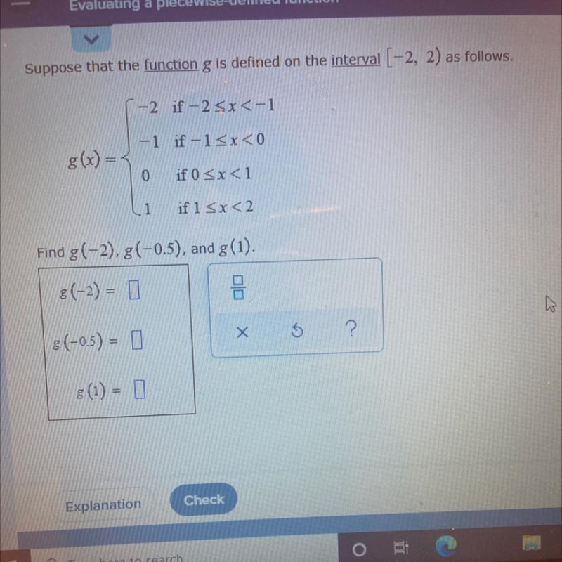 Suppose that the function g is defined on the interval [-2,2) as follows-example-1