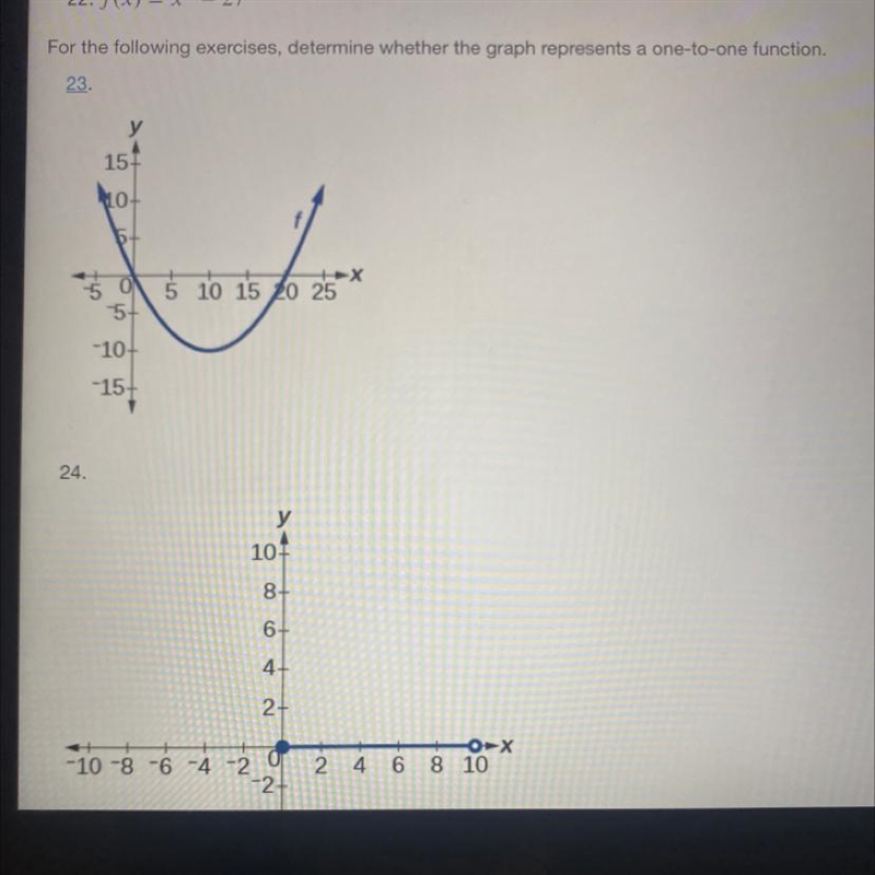 Number 23 determine whether the graph represents a one to one function-example-1