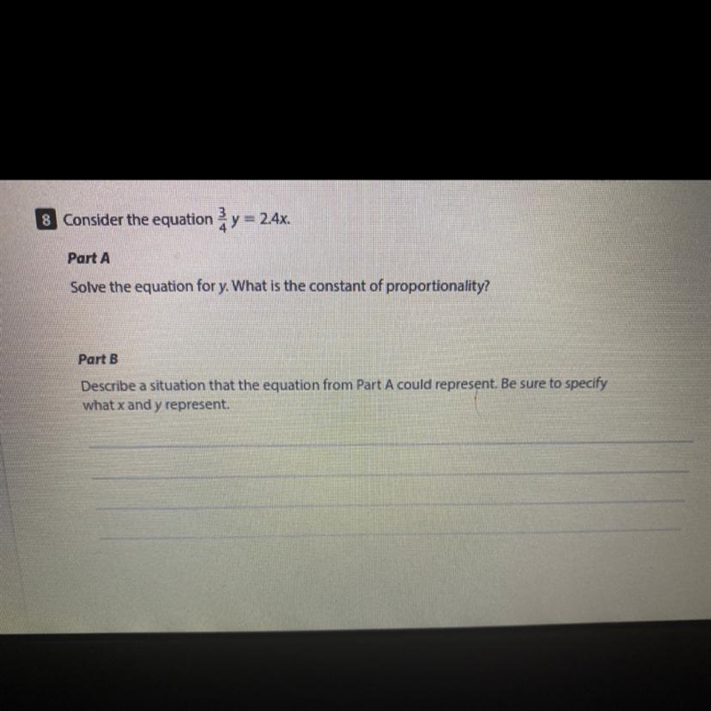 I WILL GIVE 5 STARS!!!8 Consider the equationy= 24x.Part ASolve the equation for y-example-1