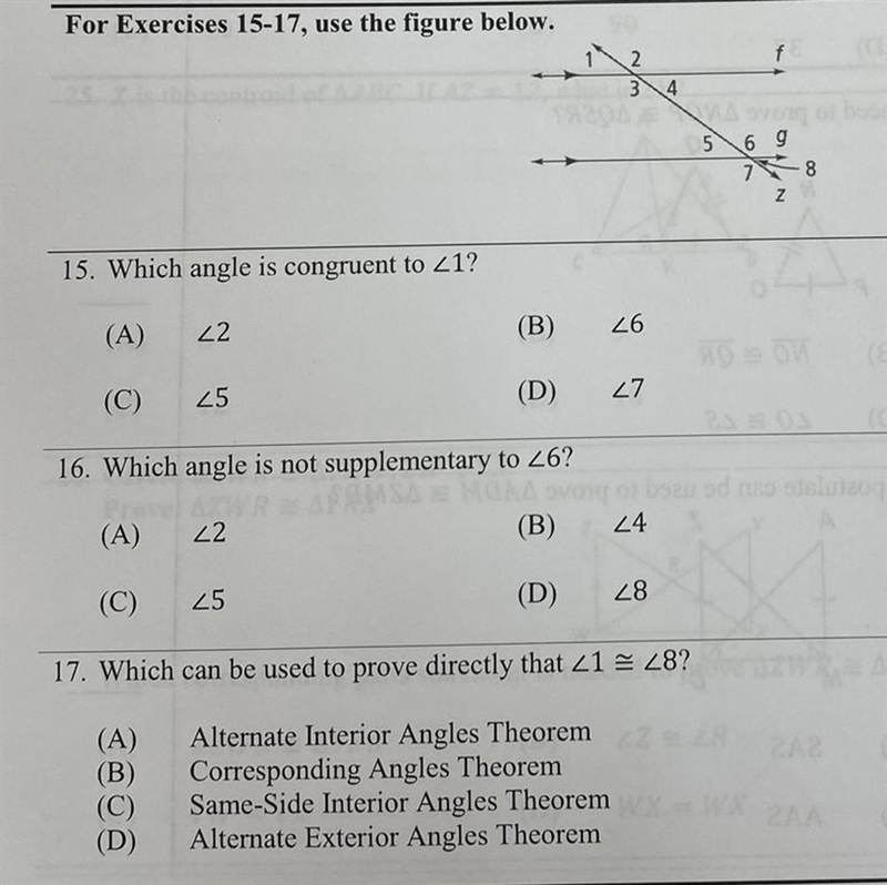 17. Which can be used to prove directly that <1 = <8?-example-1