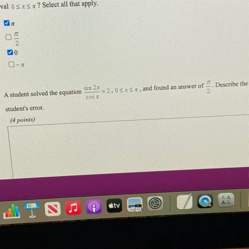 A student solve the equation… (question in the picture). Thank you-example-1