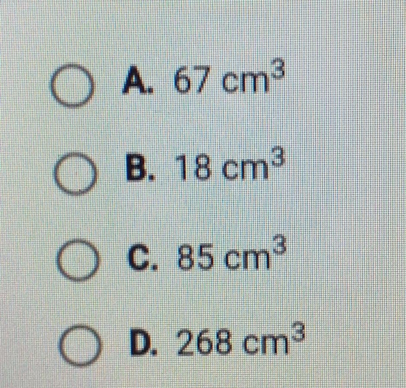 Given a sphere with a radius of 4 cm, find its volume to the nearest whole number-example-1