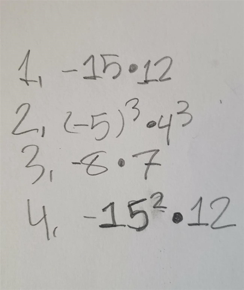 I was wondering what could be equivalent to ( - 5 * 4 {)}^(3)I have four possible-example-1