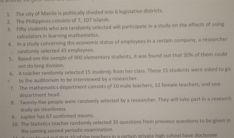 Tell wether the given value us a statistic or a parameter.-example-1