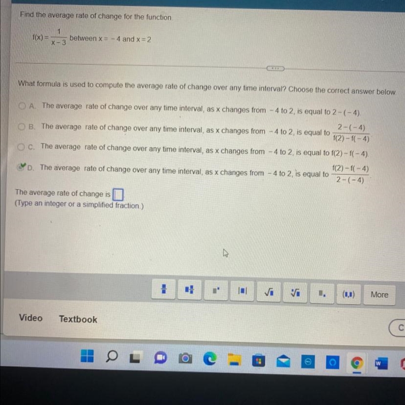 Please find the average rate of change. Answer the last blank box-example-1