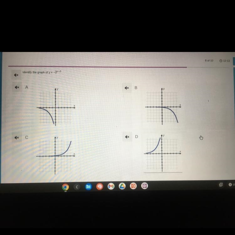 Identify the graph of y= -2^x+3-example-1