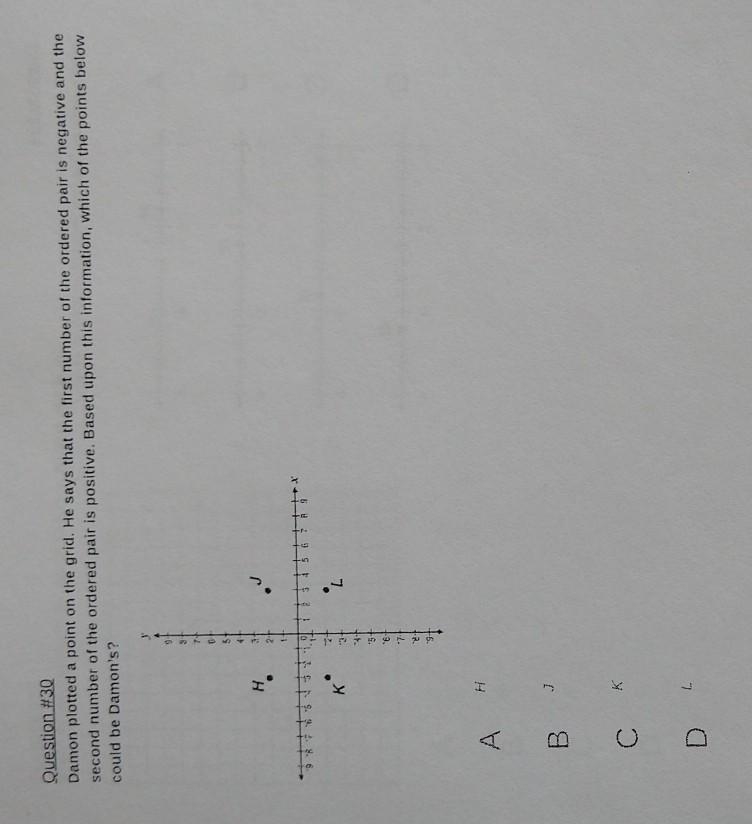 Damon plotted a point on the grid. He says that the first number of the ordered pair-example-1