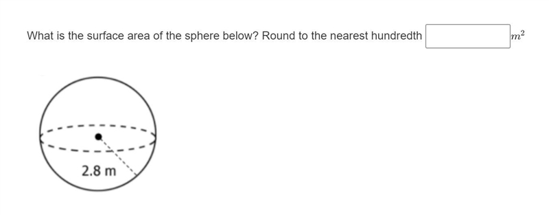 What is the surface area of the sphere below? Round to the nearest hundredth-example-1