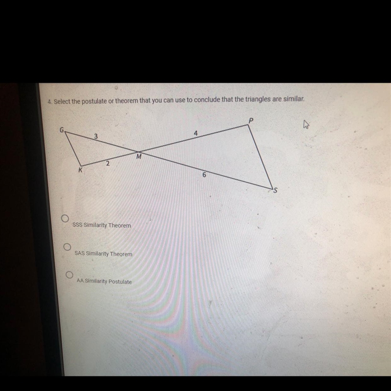 Select the postulate or theorem that you can use to conclude that the triangles.-example-1