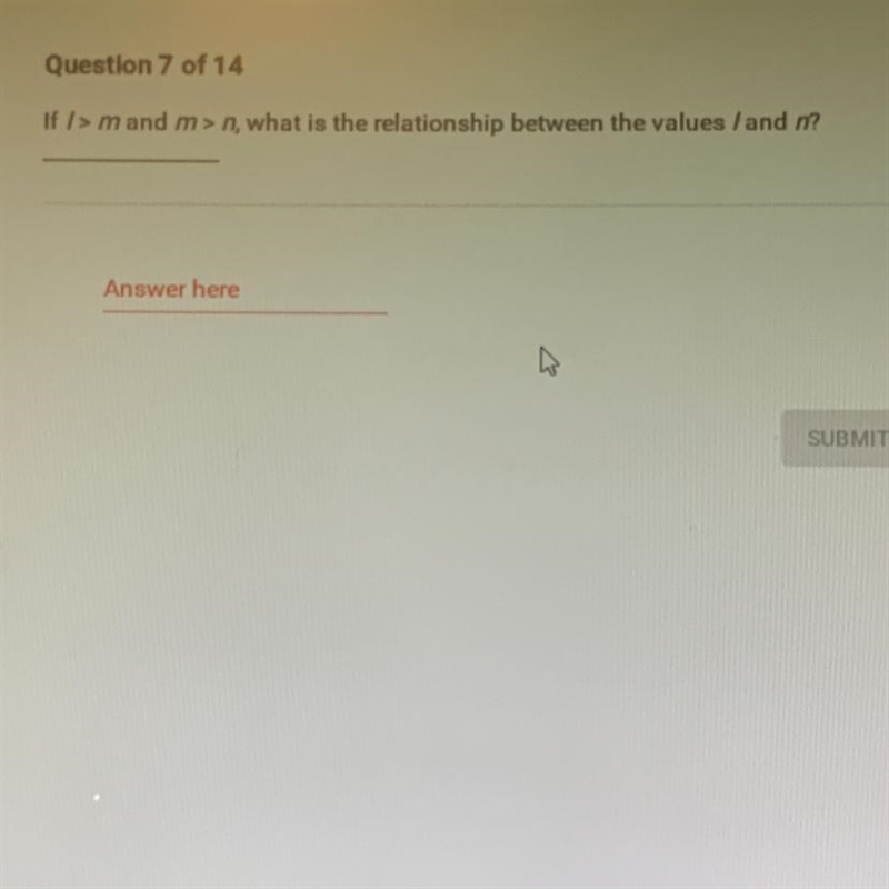 If /> mand m> n, what is the relationship between the values / and n?-example-1