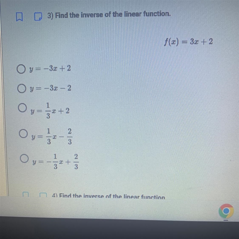 Find the inverse of the linear function-example-1