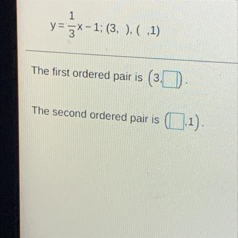 Complete each ordered paired so that is is a solution of the given linear equation-example-1