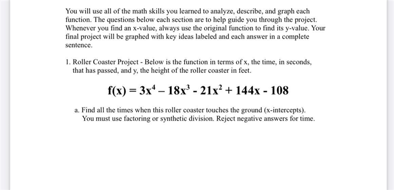 Please show the synthetic division that led to those factors. For example #1a:-example-1