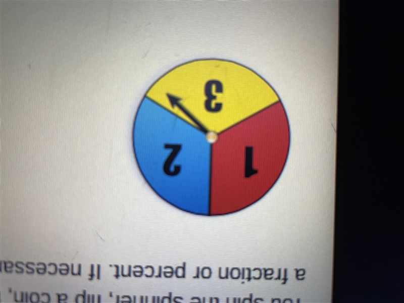 You spin the spinner, flip a coin, then spin the spinner again. find the probability-example-1