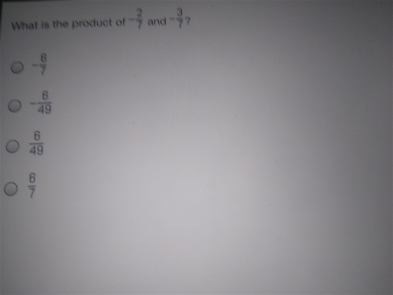 3 What is the product of and? 6 6 49 6 49 6 o-example-1