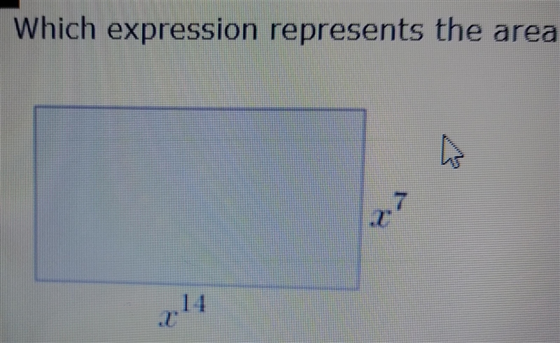 I need to know expression represents the area given the side and length side x7length-example-1