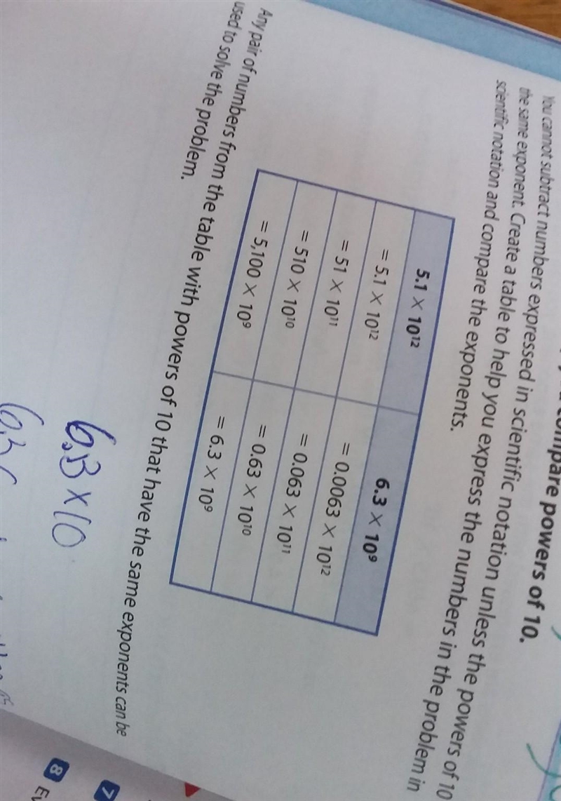 create a table to help you Express the numbers in the problem in scientific notation-example-1