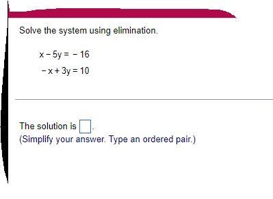 Solve the system using elimination.-example-1