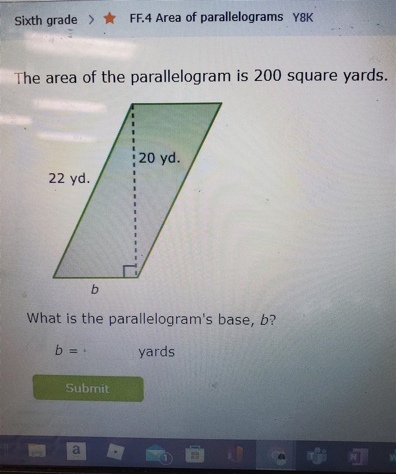 What is the parallelogram base b?​-example-1