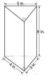 What is the volume of the following prism?A prism which has a right triangle for the-example-1