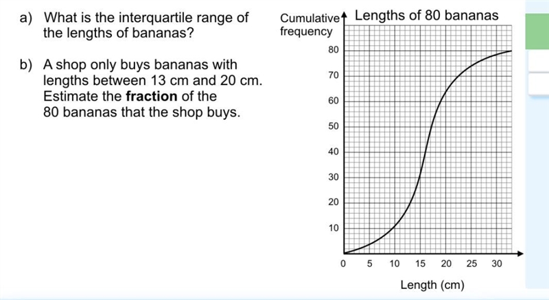 What is the interquartile range of the lengths of bananas?-example-1