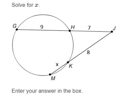 Solve for X: Enter your answer in the box.-example-1