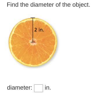 Find the diameter of the object-example-1