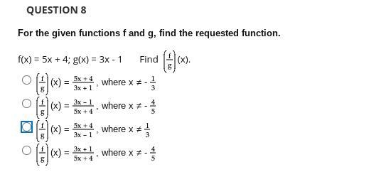 For the given functions f and g, find the requested function.-example-1