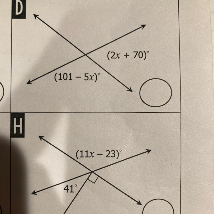 Find value of x and show work please-example-1