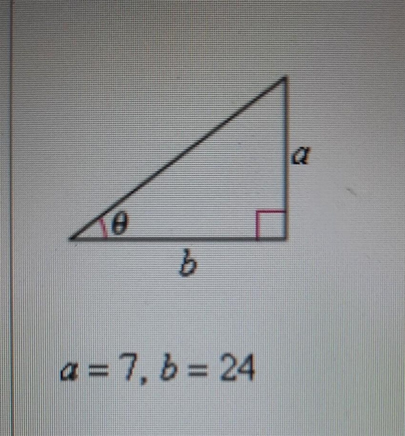 find the exact values of the three trigonomic functions of the angle 0 (sin 0, cos-example-1