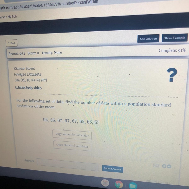 For the following set of data, find the number of data within 2 population standarddeviations-example-1