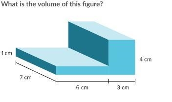 The figure below is made of 2 rectangular prisms.-example-1