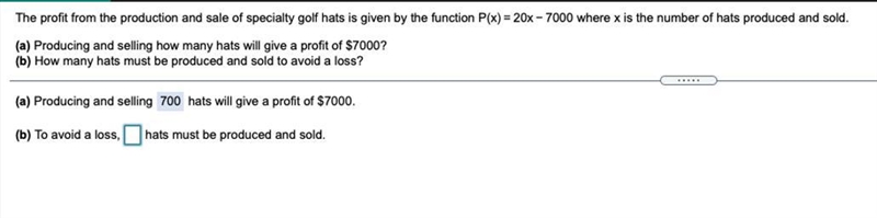 The profit from the production and sale of specialty golf hats is given by the function-example-1