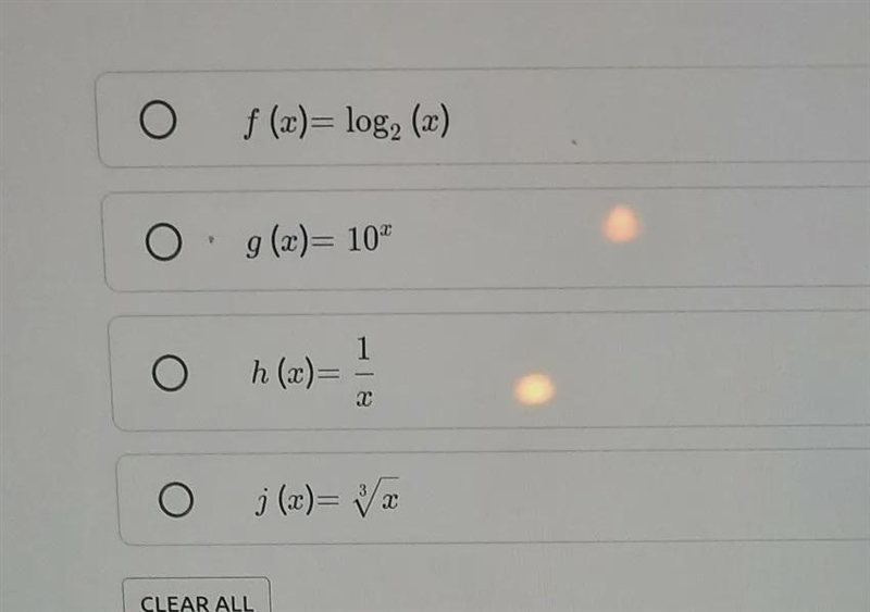 Which of the following functions has a Horizontal asymptote But no vertical asymptote-example-1