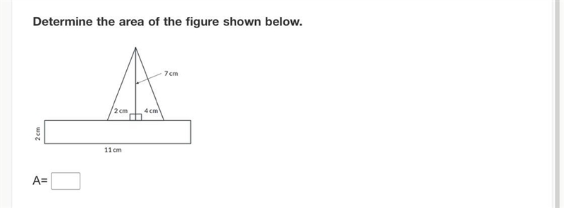 Can someone please find the area of the shape below thank you!-example-1